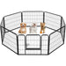 8 Panel Pet Dog Cat Bunny Puppy Play pen Playpen 60x80 cm Exercise Cage Dog Panel Fence