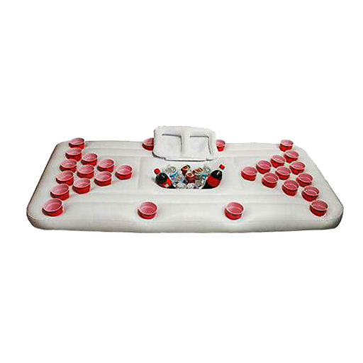 Big PVC Inflatable Beer Pong Raft Floating Pool Party Pong Game Table Lounge Toy